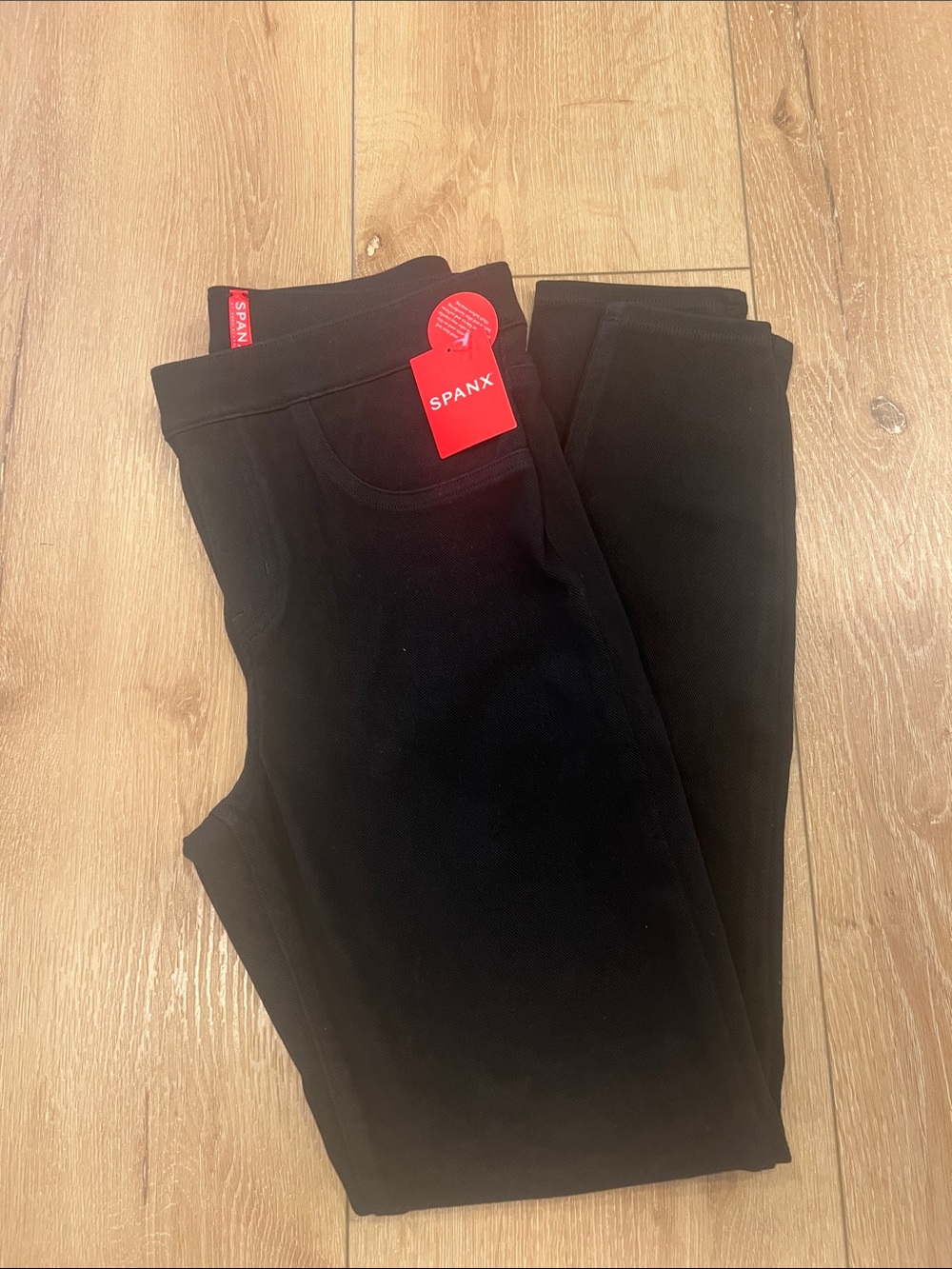 SPANX Black Denim Pull On Jeggings